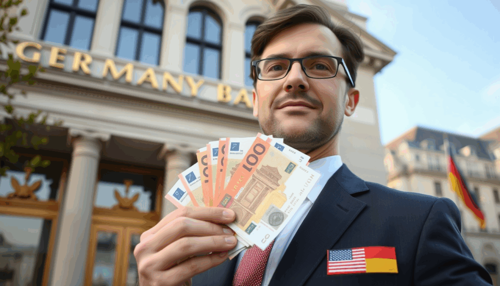 0f1e45d4-d4b1-4346-9d06-746ccf495300_neuroflash-Entrepreneur_in_front_of_a_German_bank_with_Euro_b_1750464441 Vermögensschutz bestellen